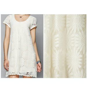 Kimchi Blue Ivory Sunflower Floral Babydoll Dress